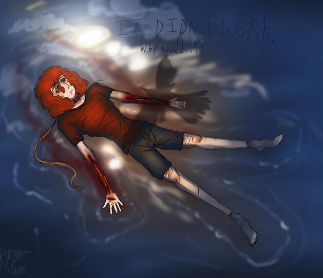 TW SUICIDE/SELF HARM - Technically vent art lol
